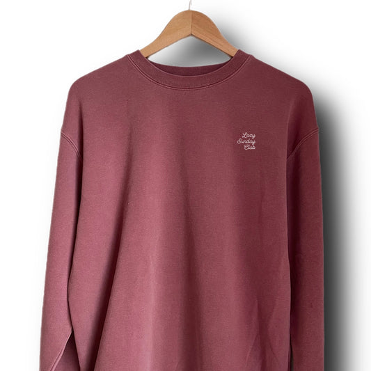 Lazy Sunday Club Maroon Sweatshirt