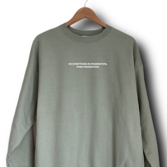 Do everything in moderation, even moderation Sweatshirt